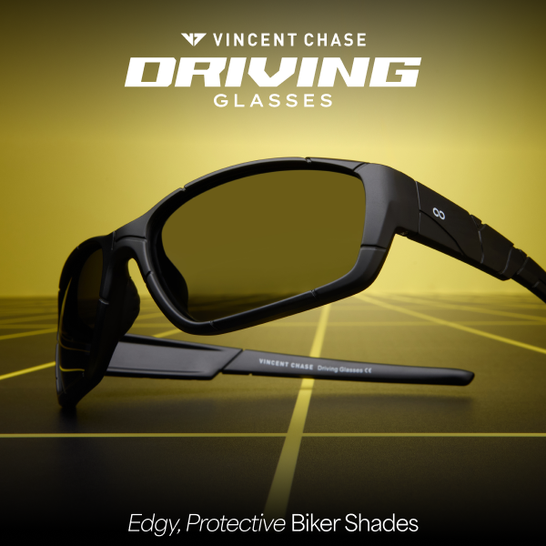 Buy Yellow Black Full Rim Square Vincent Chase DRIVING GLASSES VC